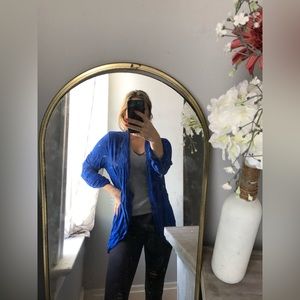 Women’s blue cardigan sweater jacket